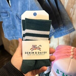 Green Striped Socks